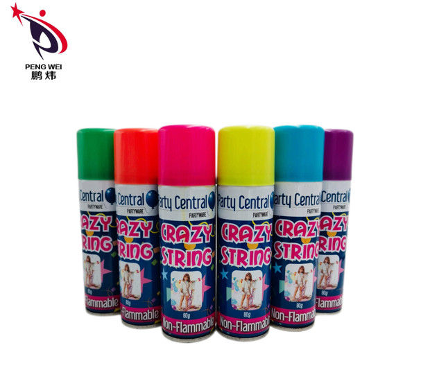 jet de ficelle de partie de festival de 45g 50g multicolore avec le chapeau en plastique