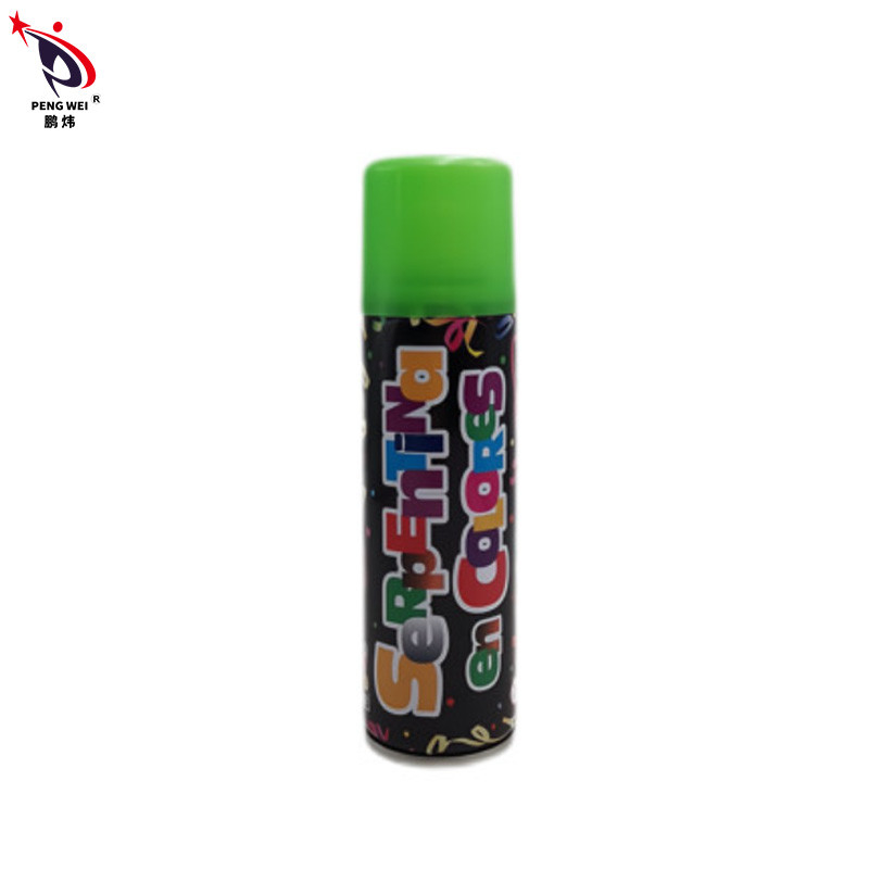 Jet fou multicolore de ficelle de PENGWEI, Tin Silly String Spray Streamer