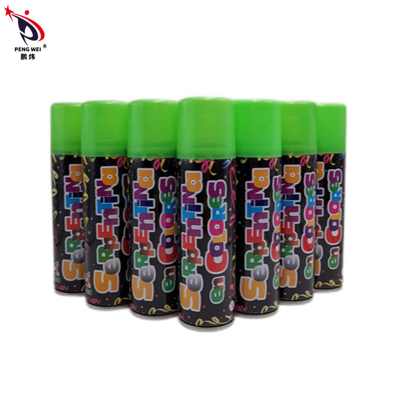 Jet fou multicolore de ficelle de PENGWEI, Tin Silly String Spray Streamer
