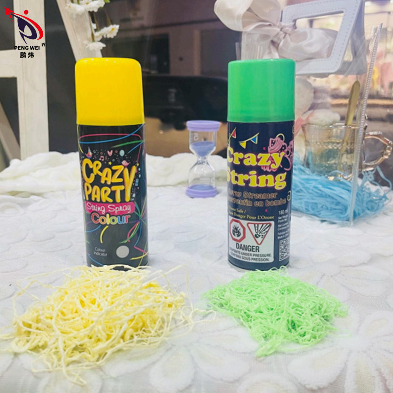 jet multicolore de ficelle de l'anniversaire 250ml, jet fou de partie de ficelle de Noël
