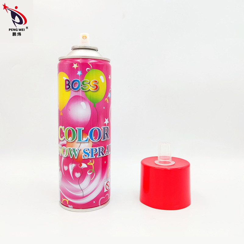 Boîte multicolore d'aérosol de neige de fer-blanc fausse, jet de neige pour le patron Snow Spray de Noël