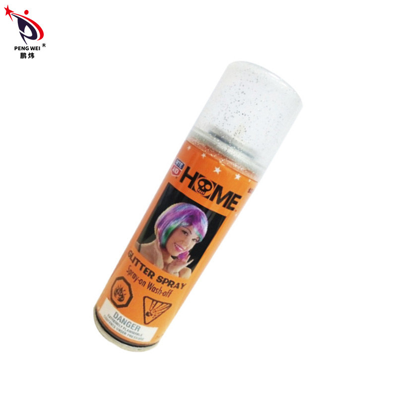 la peinture de jet non-toxique du scintillement 85g pour des cheveux, multicolore scintillement laque Halloween