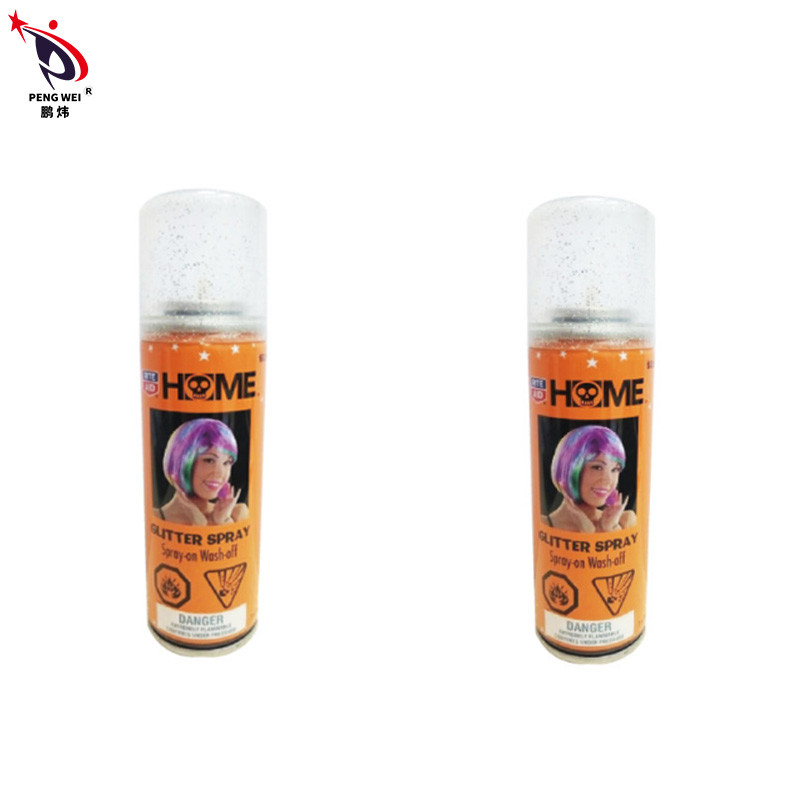 la peinture de jet non-toxique du scintillement 85g pour des cheveux, multicolore scintillement laque Halloween