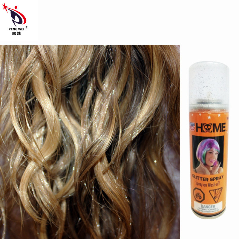 la peinture de jet non-toxique du scintillement 85g pour des cheveux, multicolore scintillement laque Halloween