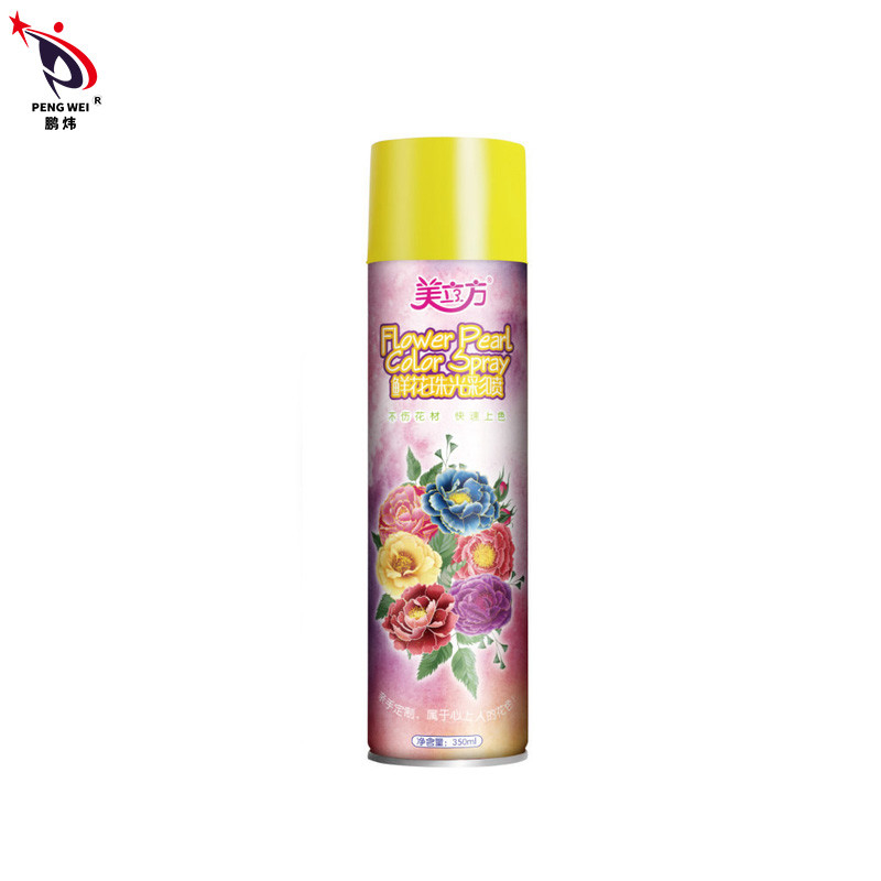 Jet de couleur de perle de fleur de MSDS 350ml, jet de peinture de fer-blanc pour des fleurs