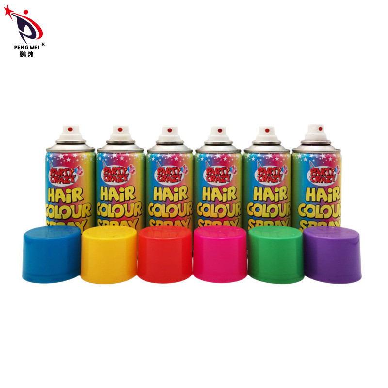 la couleur lavable de cheveux de 45x110MM pulvérise des 6 couleurs inodores assorties