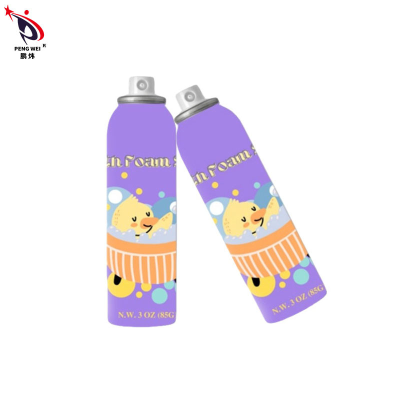 couleur pourpre de Bath 150ml de mousse de décapant en aluminium de jet pour des enfants