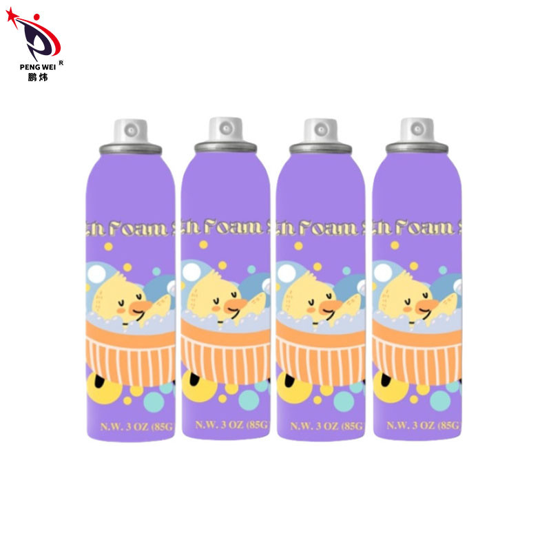 couleur pourpre de Bath 150ml de mousse de décapant en aluminium de jet pour des enfants