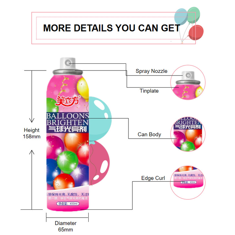 Anti oxydation de ballon d'éclat de couleur transparente non corrosive de jet