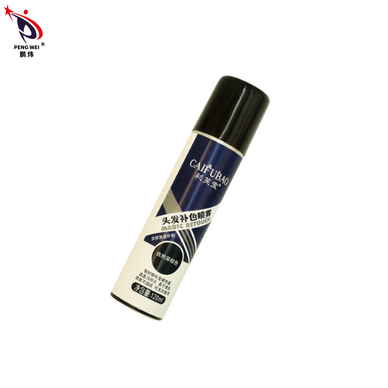 jet tonique 50*150mm de Brown foncé de nature de pulvérisateurs de couleur de cheveux de racine de la réparation 120ml