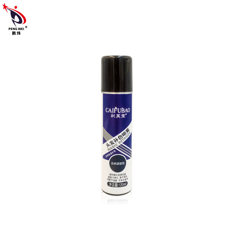 jet tonique 50*150mm de Brown foncé de nature de pulvérisateurs de couleur de cheveux de racine de la réparation 120ml