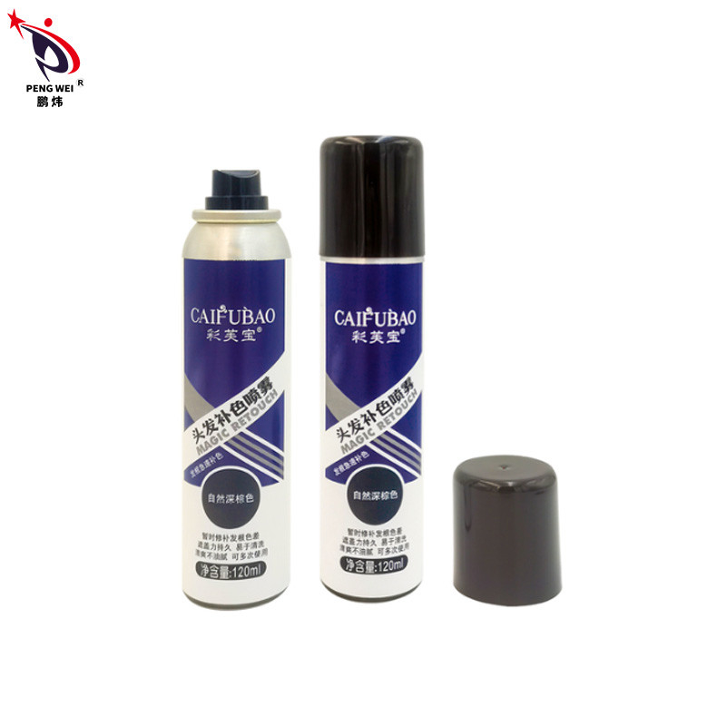 jet tonique 50*150mm de Brown foncé de nature de pulvérisateurs de couleur de cheveux de racine de la réparation 120ml