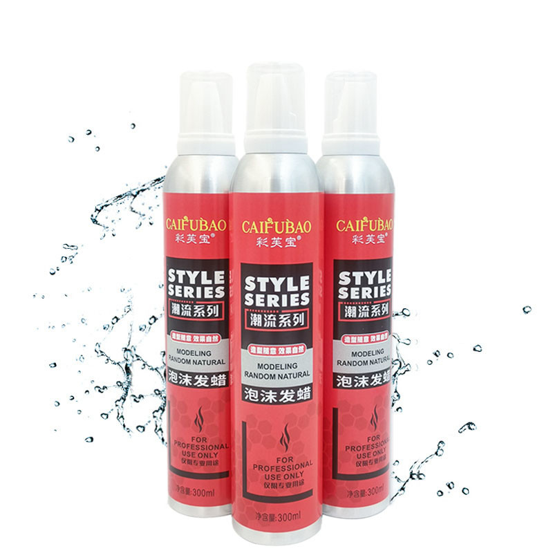 Prise forte à séchage rapide faite sur commande Barber Natural Styling Mousse portative 300ml de laque