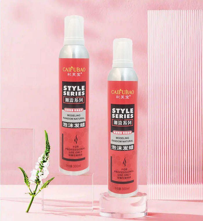 Prise forte à séchage rapide faite sur commande Barber Natural Styling Mousse portative 300ml de laque