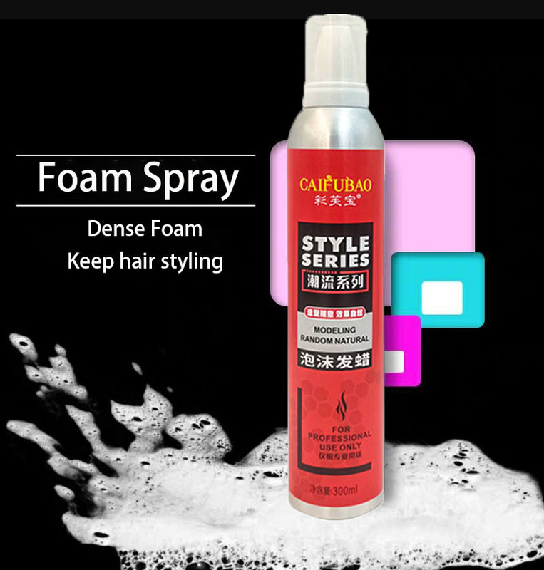 Prise forte à séchage rapide faite sur commande Barber Natural Styling Mousse portative 300ml de laque