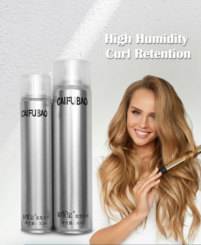 Jet organique naturel durable de la laque 208g Barber Strong Holding Hair Styling de marque de distributeur