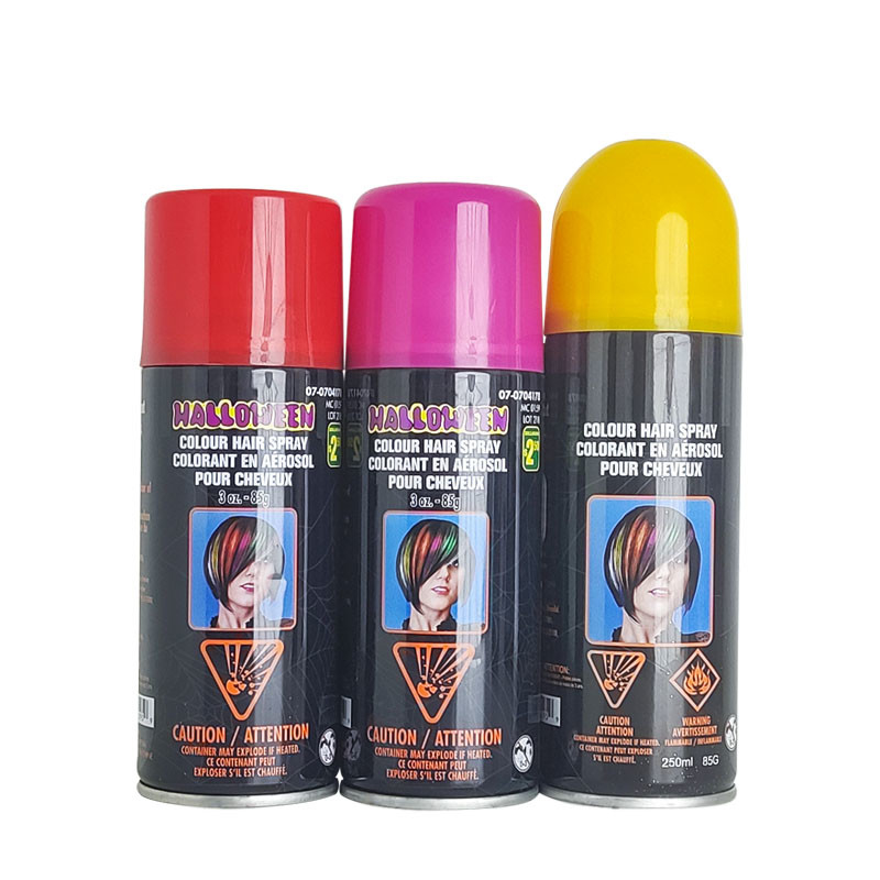 La couleur populaire de cheveux d'approvisionnement de partie pulvérisent changeant couleur noire laque le jet provisoire de couleur de cheveux