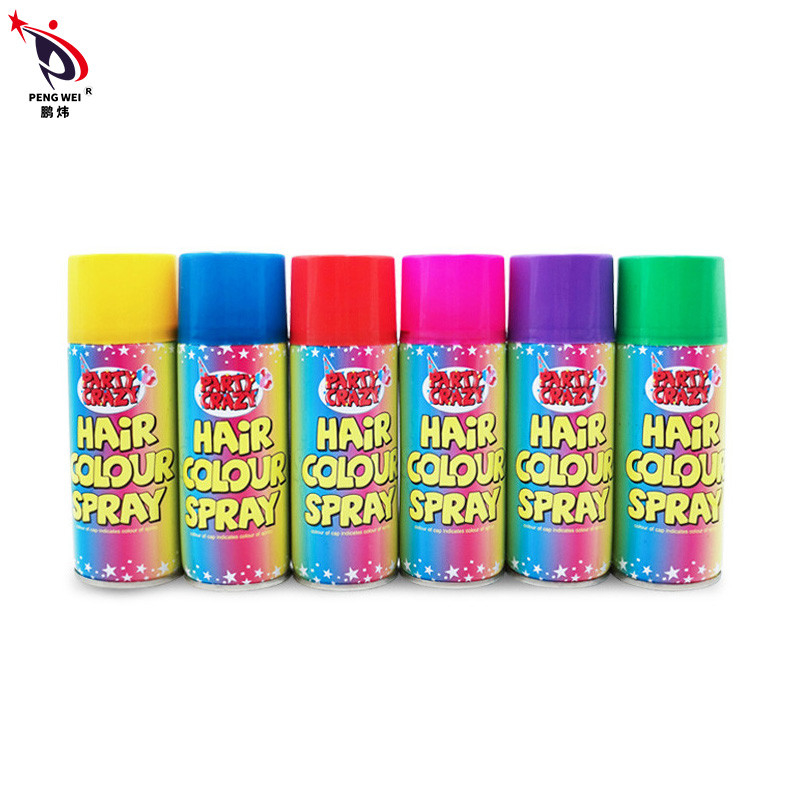 La couleur instantanée provisoire folle de cheveux de partie pulvérise lavable 250ml jetable magique