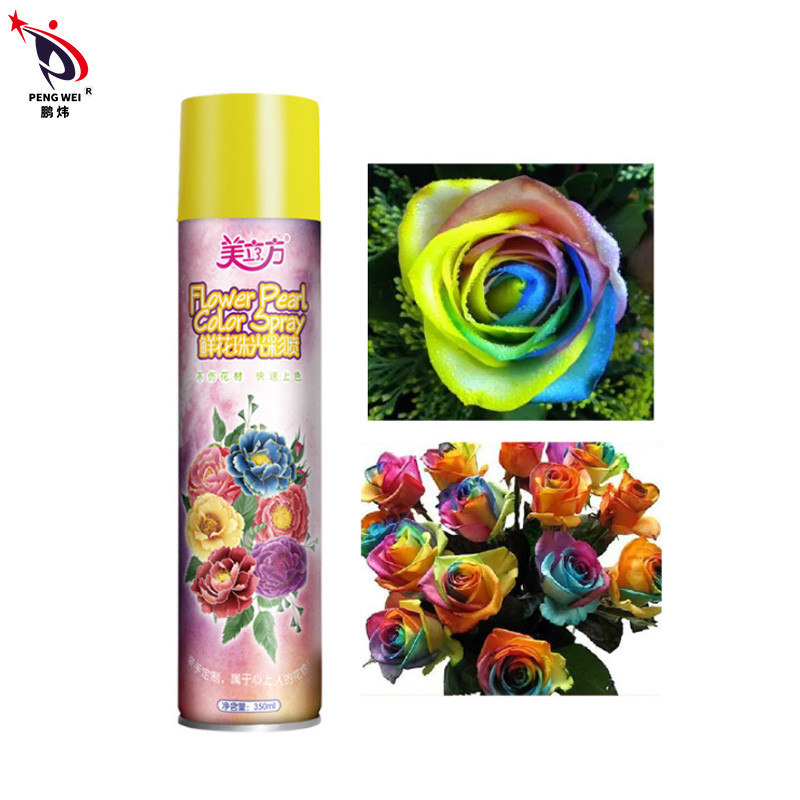 Fleuriste de couleur Rose Gold Flower Paint Spray 350ml pour l'emballage de cadeau de fleur