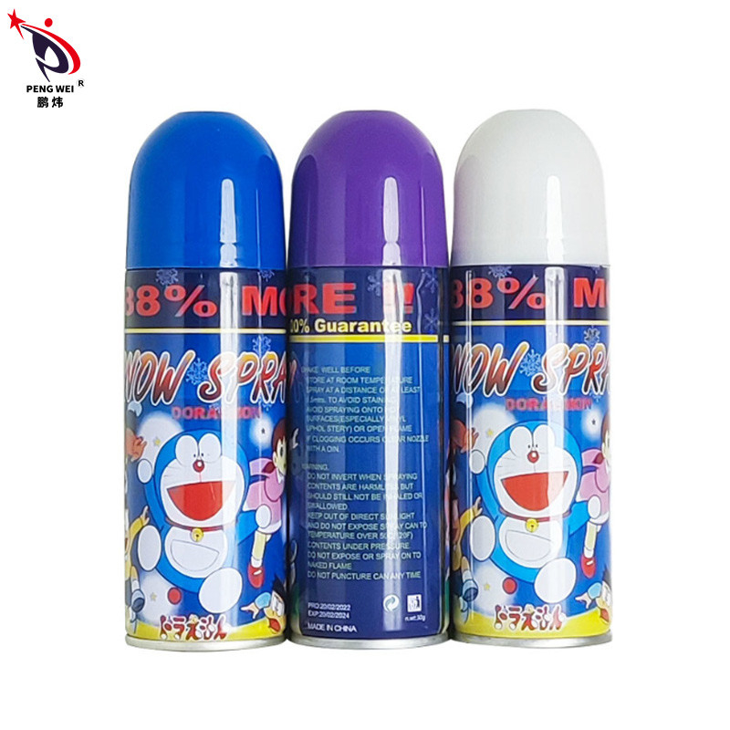 Façonnez la neige colorée non inflammable de mousse pulvérisent 250ml pour l'anniversaire