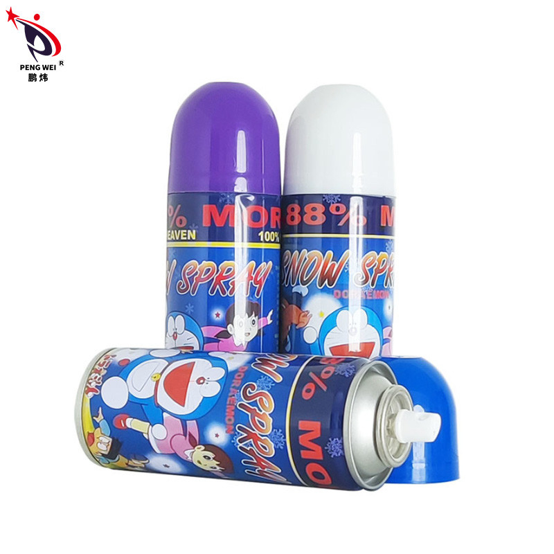Façonnez la neige colorée non inflammable de mousse pulvérisent 250ml pour l'anniversaire