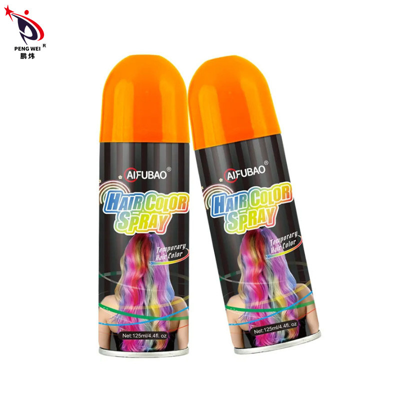 Coiffure personnalisée Dente de cheveux Spray de couleur Fête temporaire Lavable