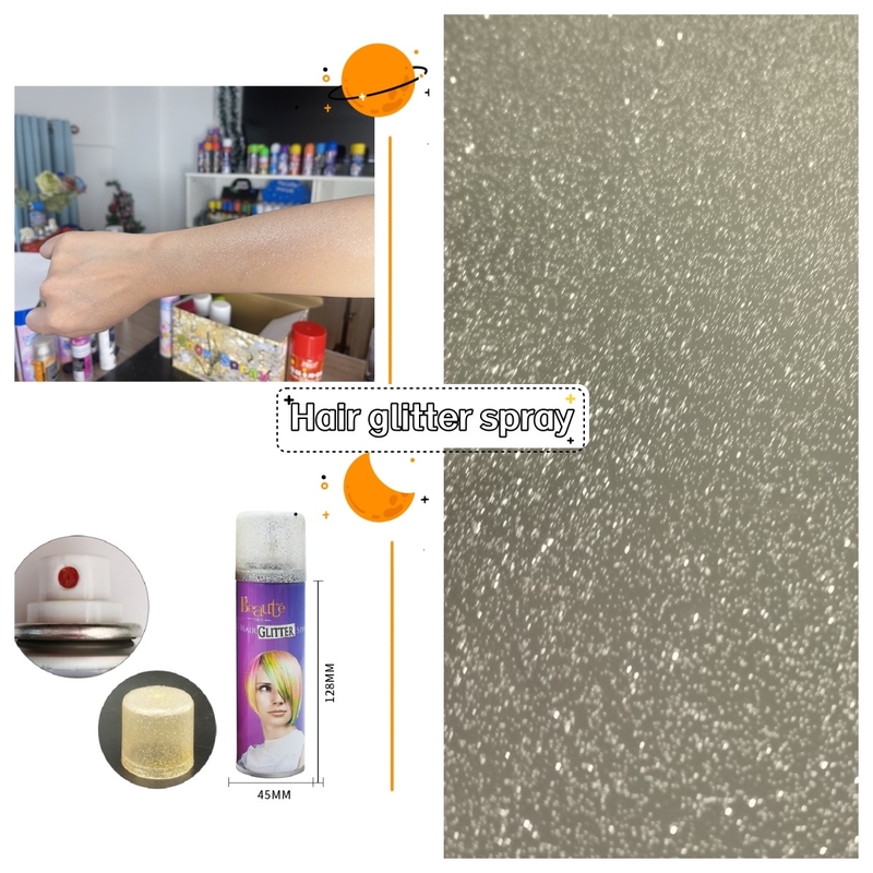 biens non-toxiques des cheveux 200ml de scintillement de jet de couleur inoffensive d'or