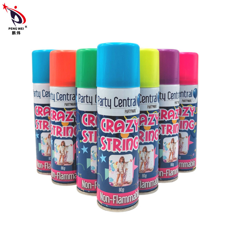 Folie farceur de soirée diffuseur de chaîne de pulvérisation fournitures de mariage faveurs couleurs variées