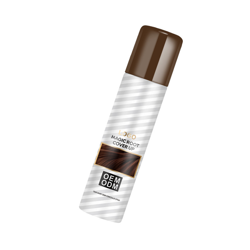Des pulvérisateurs de couleur capillaire de marque privée touchent les racines pour cacher les racines grises en deux secondes