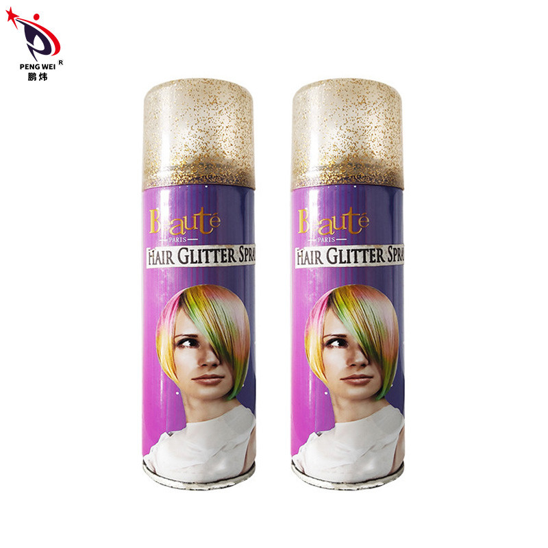 Spray de teinture temporaire pour cheveux Spray lumineux pour cheveux pour un look élégant