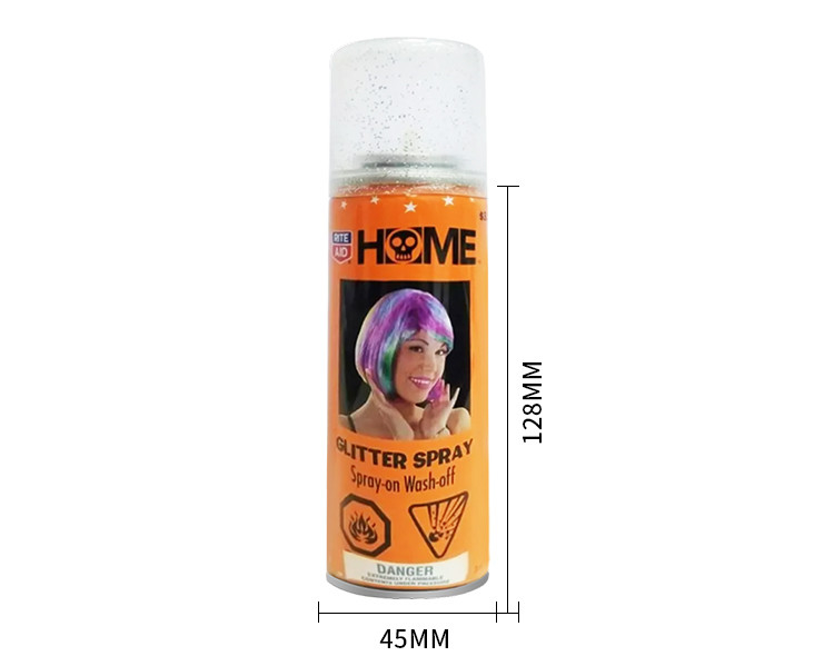 Fourniture de soirée écologique Spray pour cheveux lumineux Couleur instantanée Lavable pour un look élégant