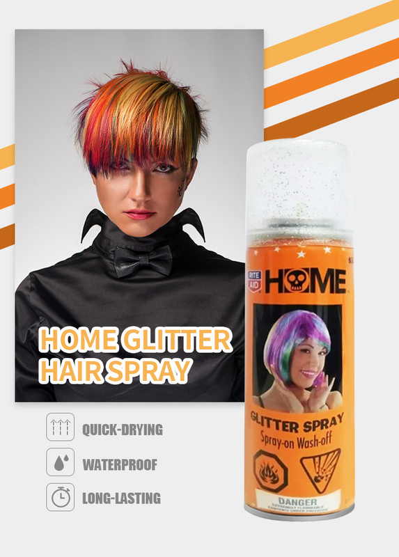 Fourniture de soirée écologique Spray pour cheveux lumineux Couleur instantanée Lavable pour un look élégant