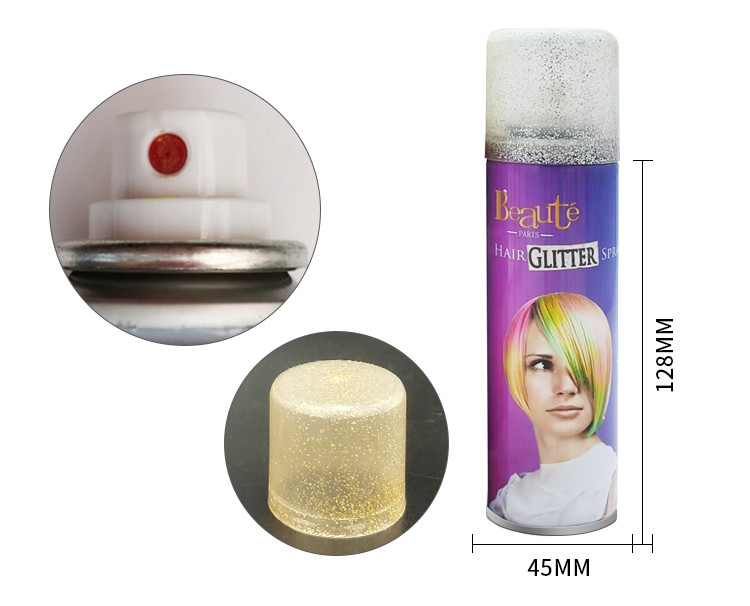 Spray coloré de 150 ml pour les cheveux brillants avec lumière