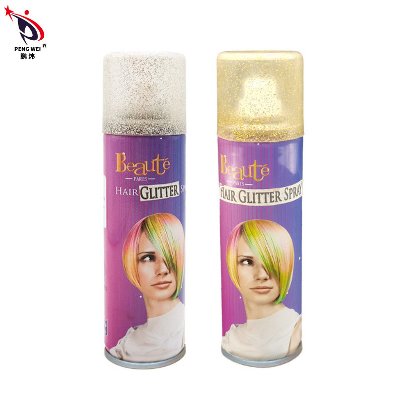 Spray coloré de 150 ml pour les cheveux brillants avec lumière