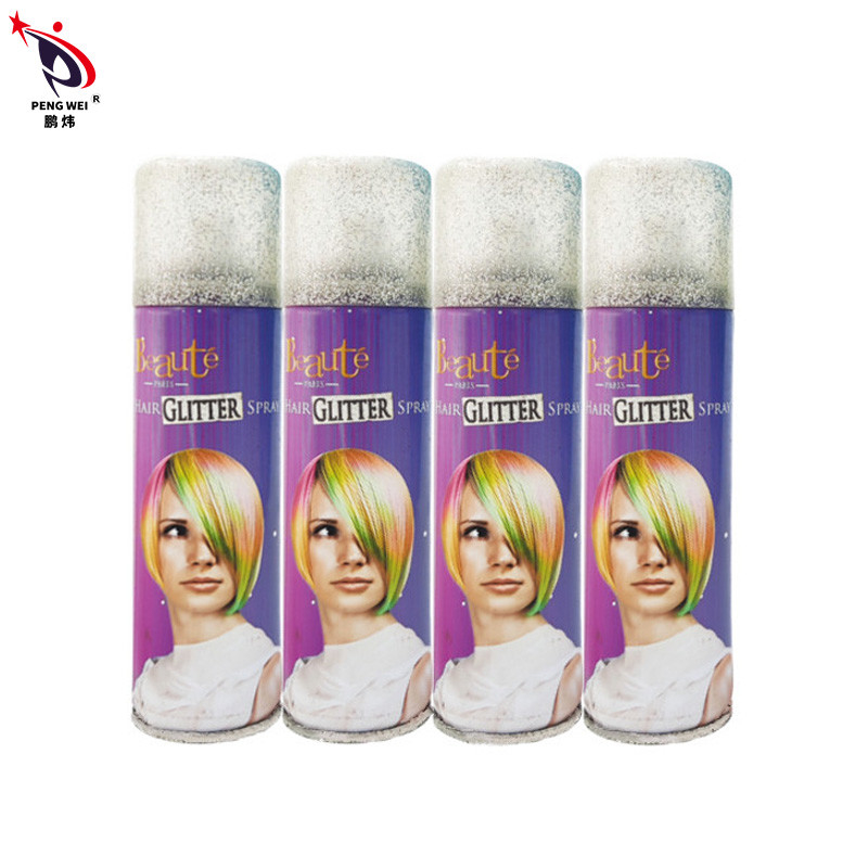 Spray coloré de 150 ml pour les cheveux brillants avec lumière