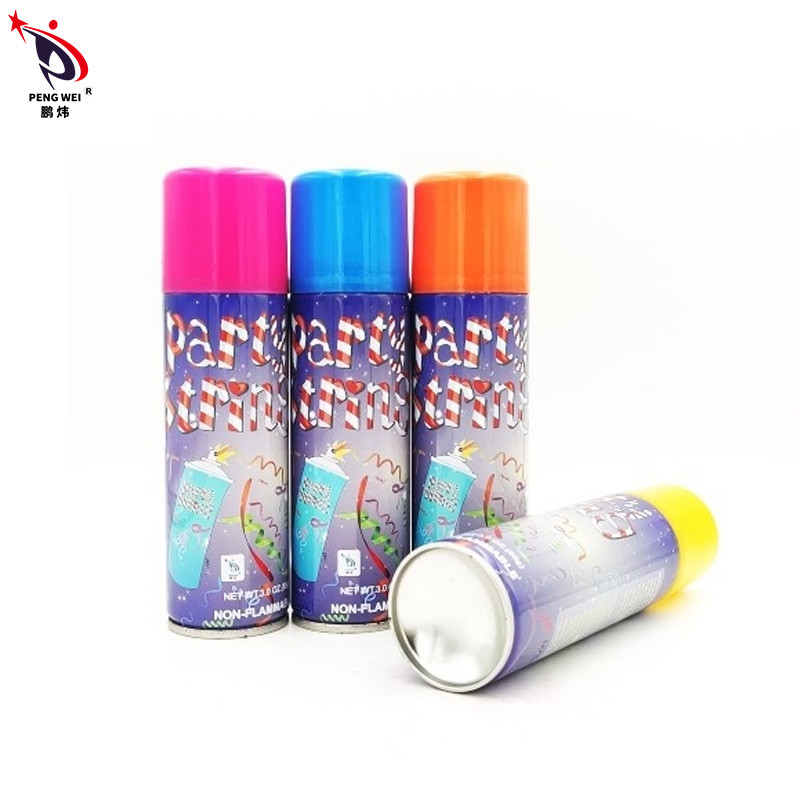 Fait sur mesure drôle 80g couleur Silly String Spray Fête de mariage