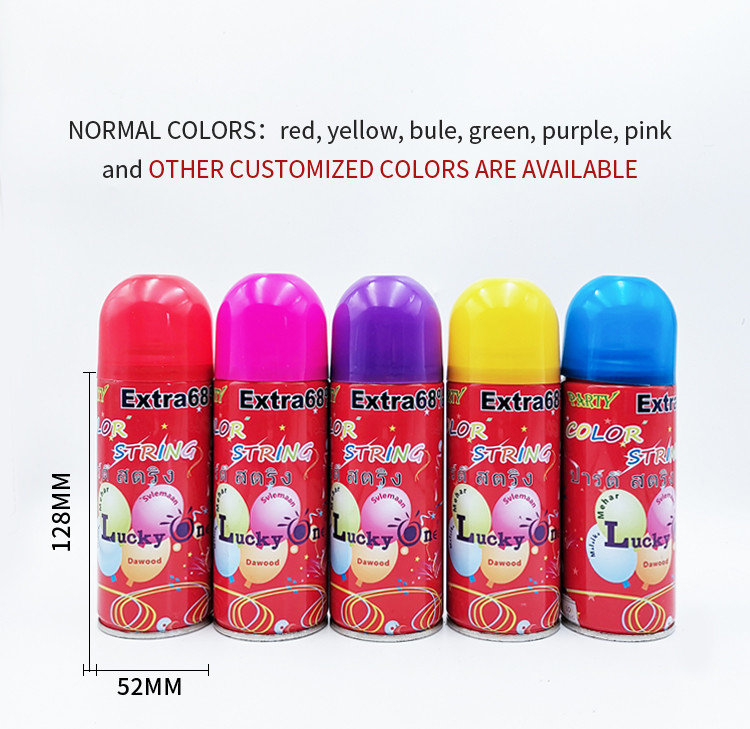 Sécurisé Coloré Fou Silly String Spray Halloween Blagues Non inflammables