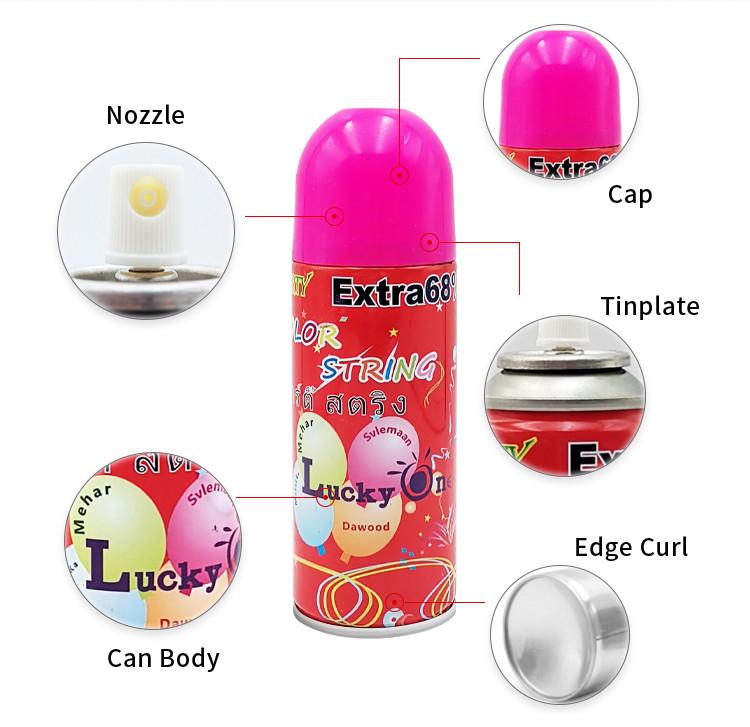 Sécurisé Coloré Fou Silly String Spray Halloween Blagues Non inflammables